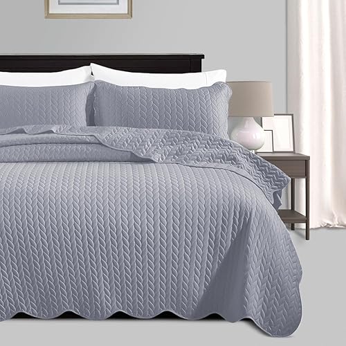 Vista 62 de IR Imperial Rooms - 10 juegos de colcha tamaño individual (68 x 86 pulgadas), para hoteles, habitaciones de huéspedes, colchas ligeras reversibles