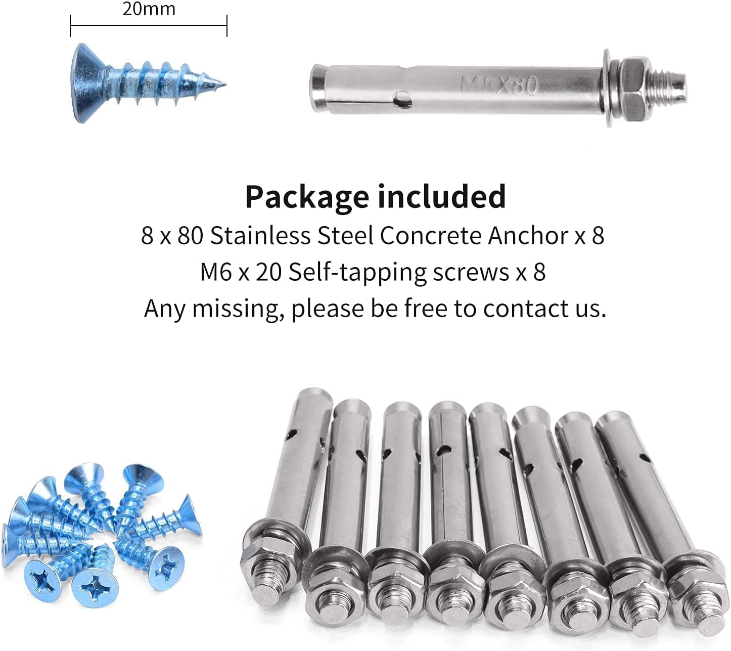 YUMORE Shelf Bracket Heavy Duty 6x4x2 in, 1/5IN Extra Thick Solid L Brackets Stainless Steel Countertop Bar Top Support Brackets Wall Mounted, Includes Hardware, 2 Pack