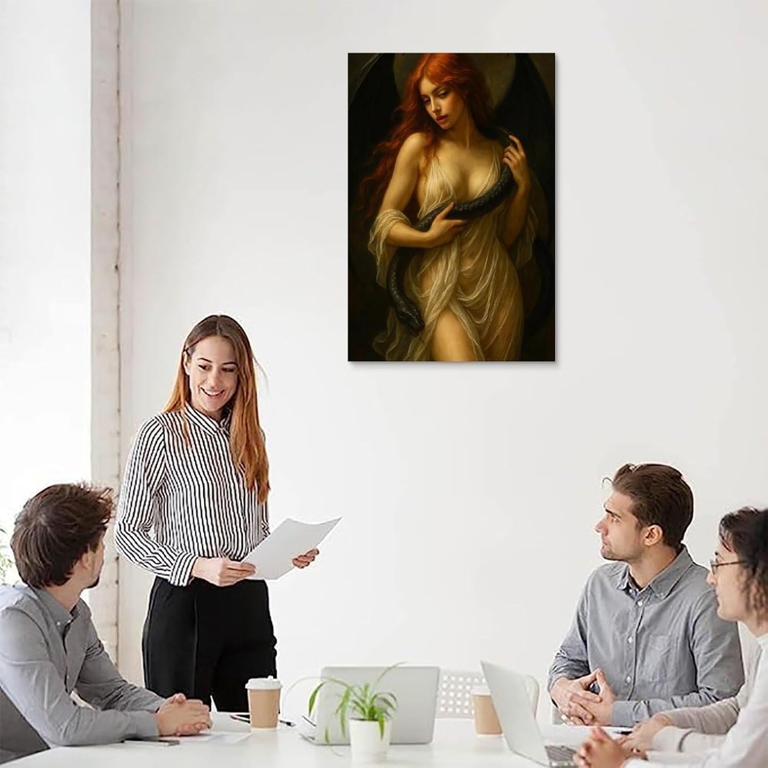 Lilith Serpent Wall Art Print, Dark Feminine Framed Poster 12x18inch Unframe-style image 5