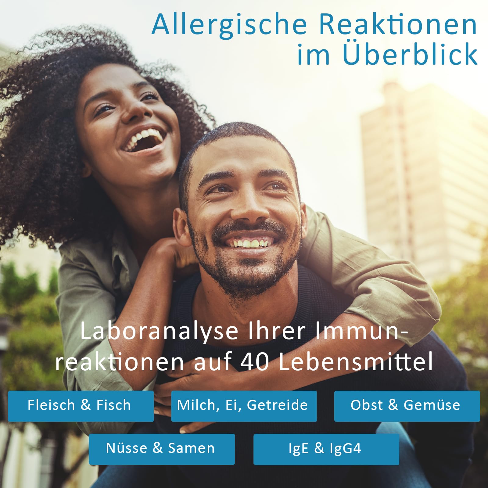 Verisana Nahrungsmittelallergie (IgE) Test & IgG4 Screening – Selbsttest bequem für zu Hause – Inkl. Laborbericht – Einfach und Schnell