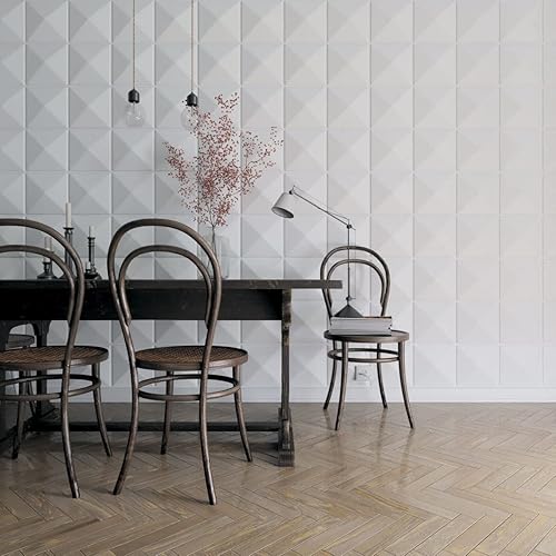 Miniatura 9 de Ekena Millwork WP20X20RIWH-CASE-20 19 5/8 pulgadas de ancho x 19 5/8 pulgadas de alto Richmond EnduraWall Decorativo 3D Panel de pared cubre 53.49