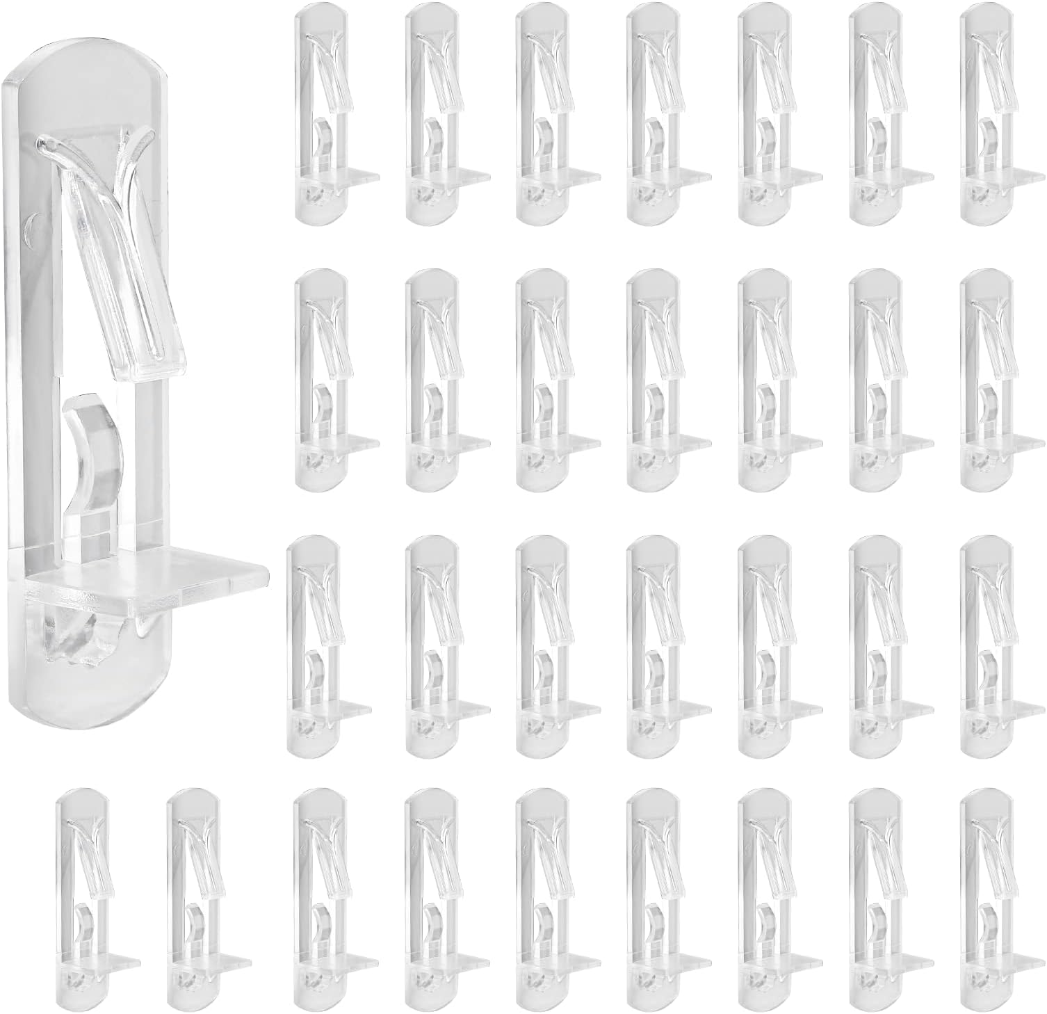 INCREWAY 30 Pack Shelf Support Peg, Clear Plastic