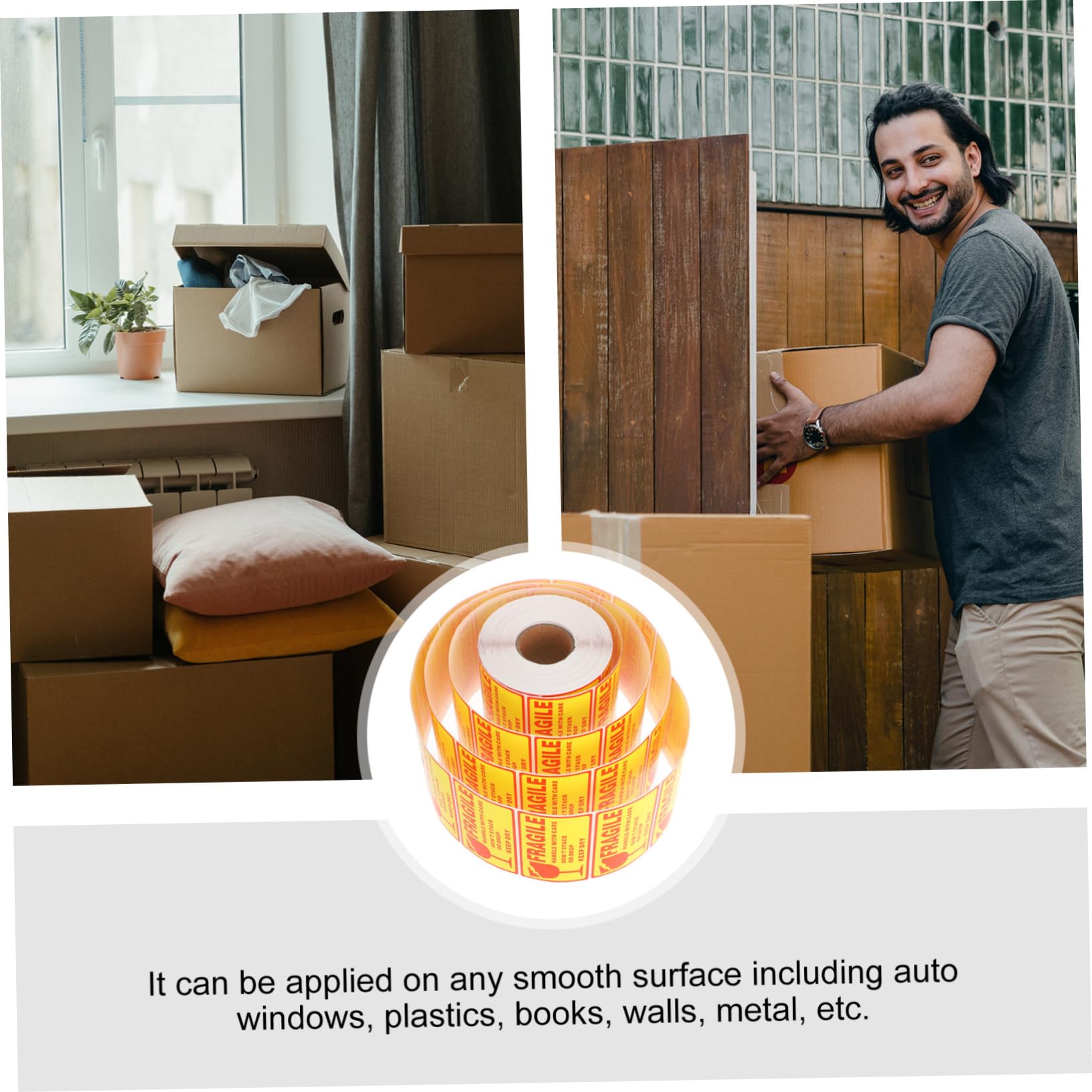 MAGICLULU Adesivi Fragile per Spedizioni Etichette di Avvertenza per Imballaggio Fragile Materiale di Facile da Applicare su Scatole Carta