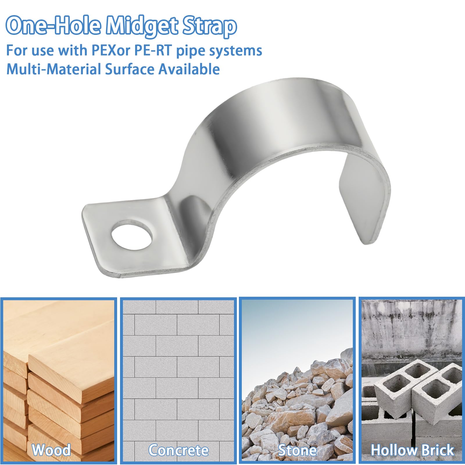 Morsetti A U Per Tubi - 50 Pezzi In Acciaio Inox 304 Per Fissaggio - Foto 3