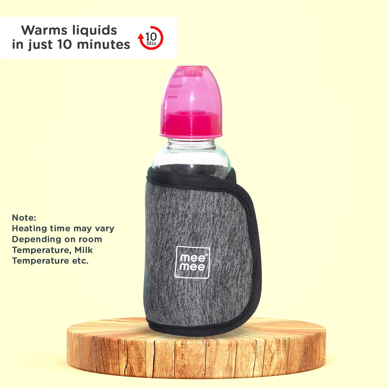 Mee Mee Portable Baby Bottle Warmer 10 Mins to Warm Baby Milk Using with Quick USB Charging (Grey) - Image 3 thumbnail