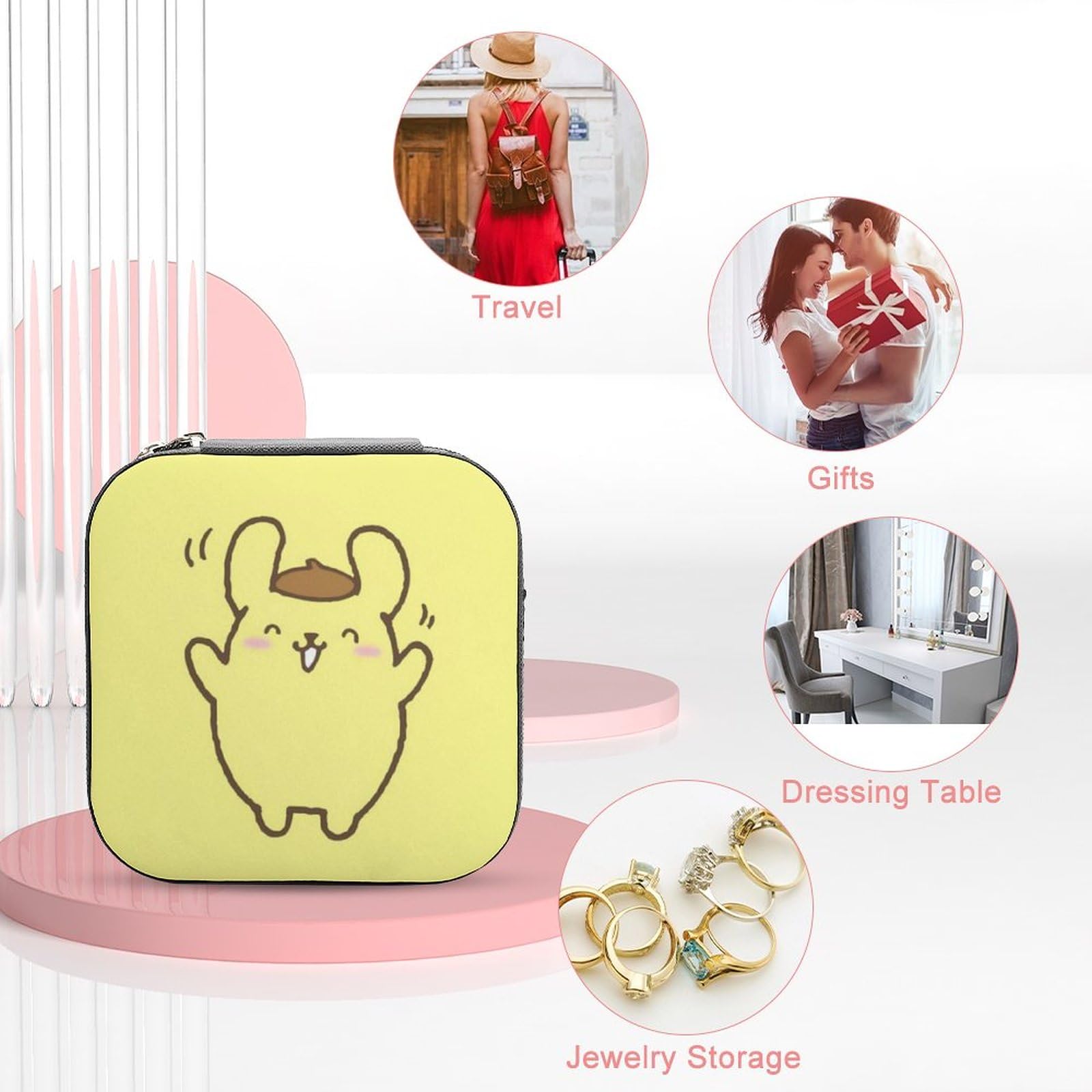 Amazon｜ポムポムプリン ジュエリーボックス アクセサリーケース 収納