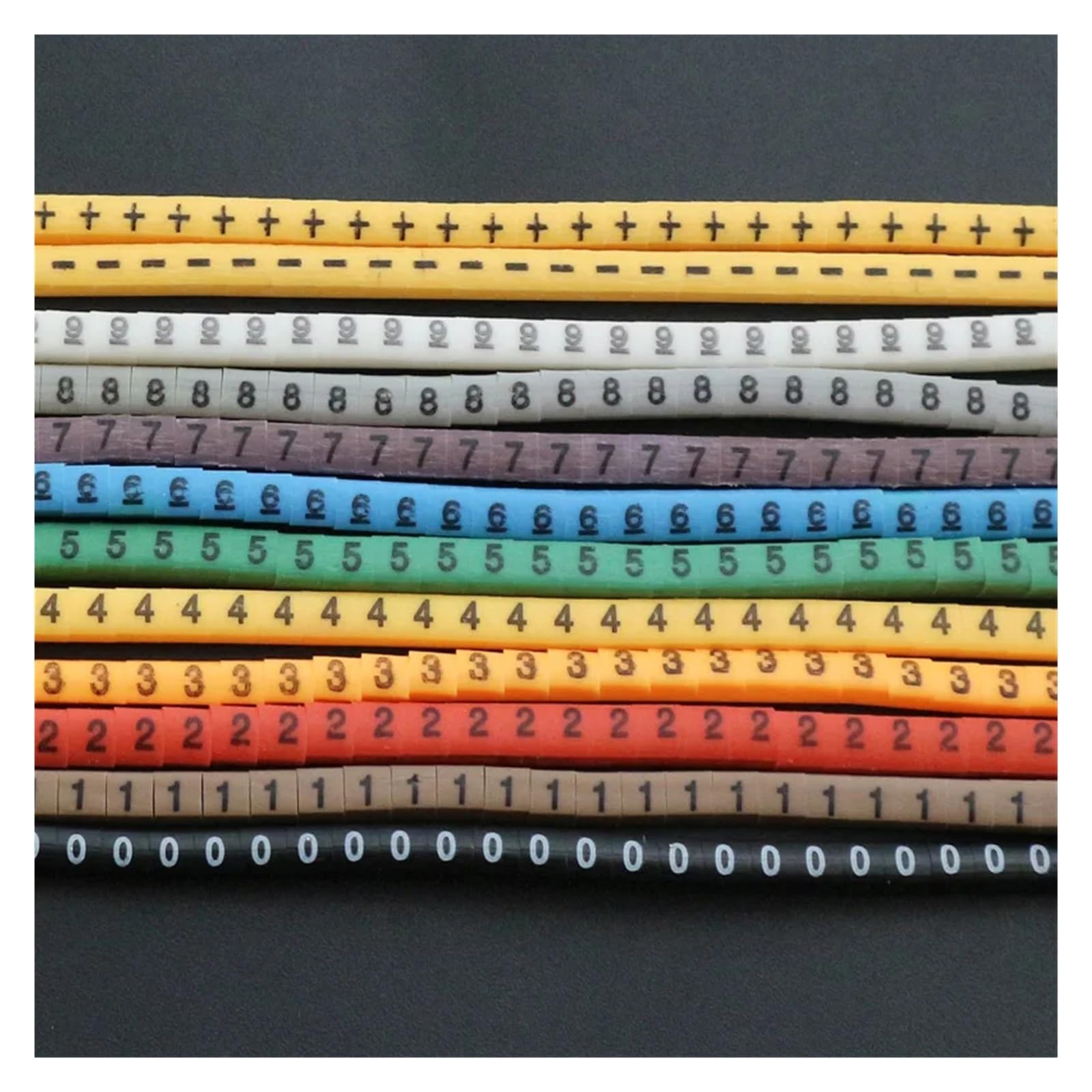 Etichette per Cavi Marcatore for cavi 500/600/1000/1200 pezzi con numeri diversi e digitale for metallici(2.5mm2(3.6mm) white,1200PCS)