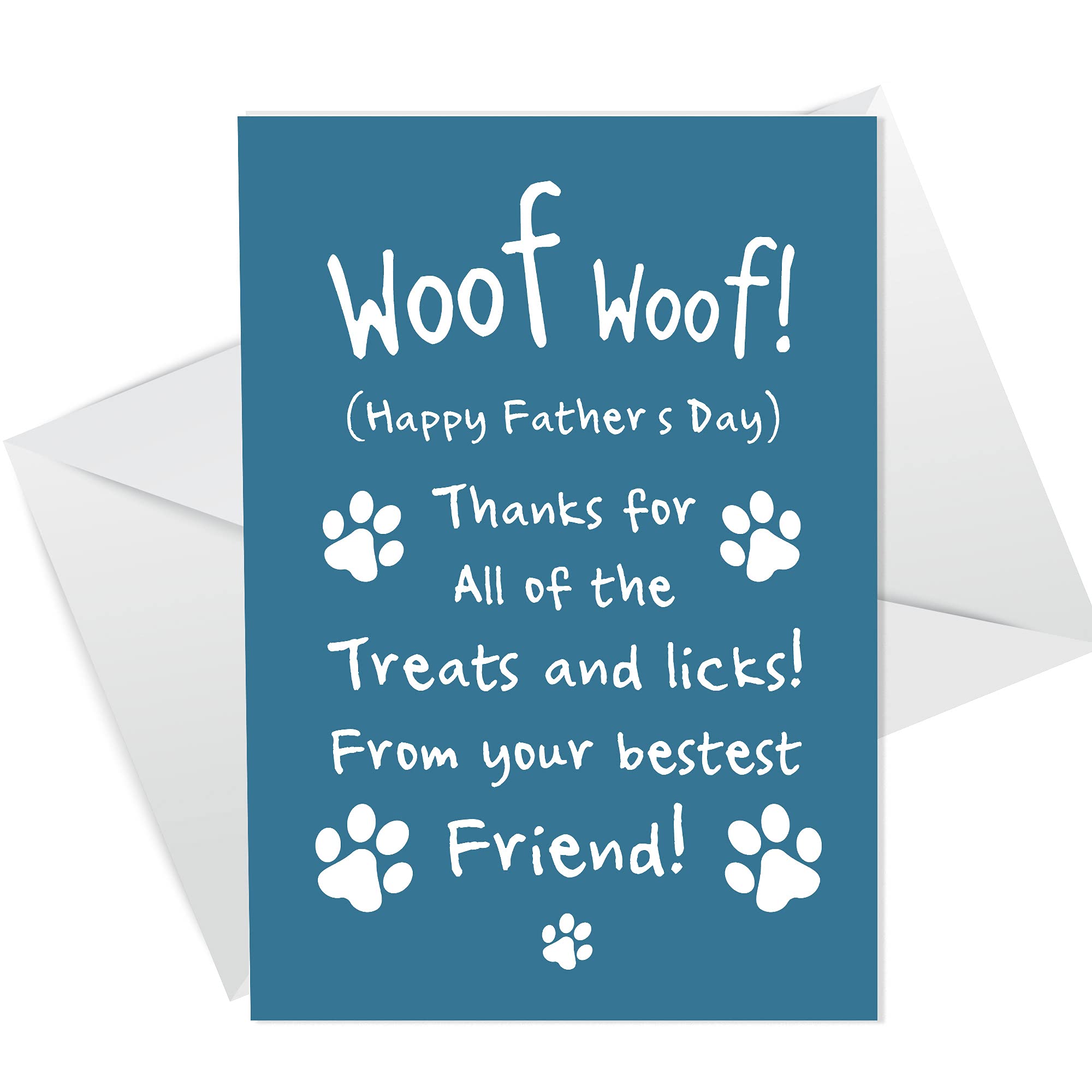 Funny Fathers Day Card From Dog Witty Humour Cheeky Joke Dad A6 Card