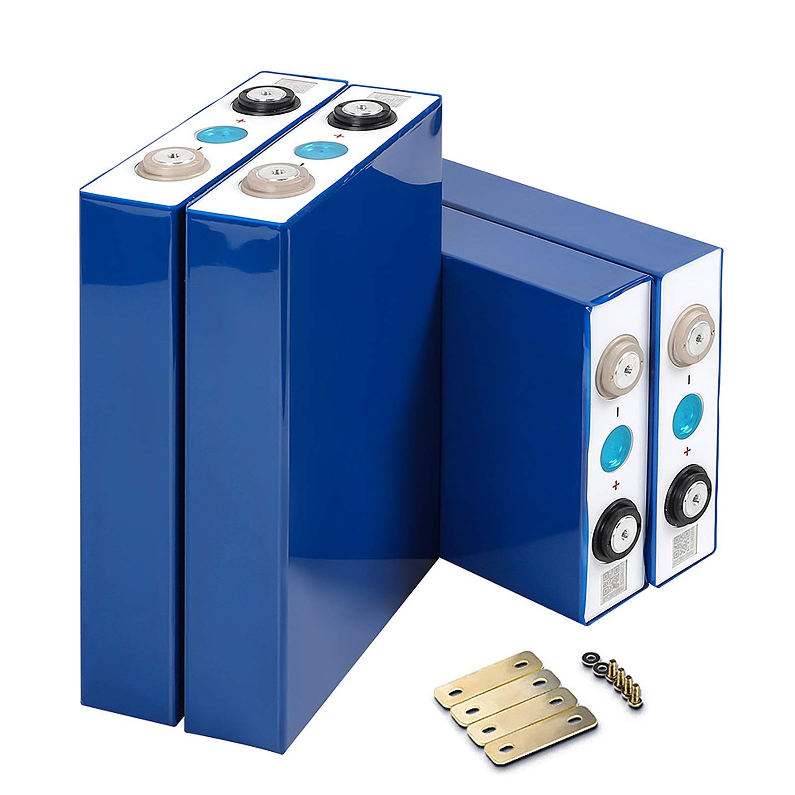 QMRePow 4PCS 3.2V 105Ah Lifepo4 Cell Lithium-iron Phospha Large Capacity 105000mAh 12V 105Ah Battery Pack for Diy Solar UPS EU US TAX FREE