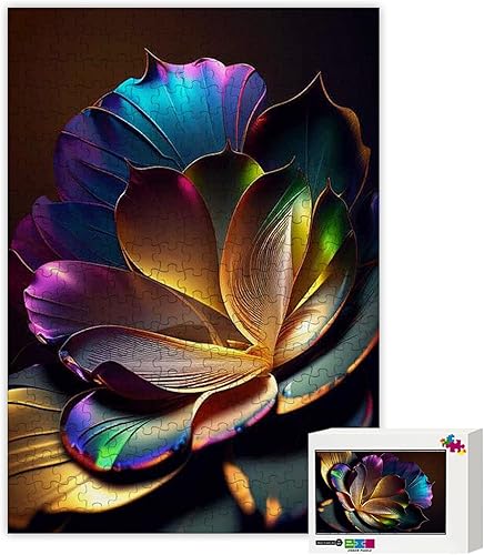 Miniatura 2 de Rompecabezas de flores, brillantes pétalos coloridos con temática de animales para adultos, rompecabezas de 1000 piezas, juegos educativos de regalo