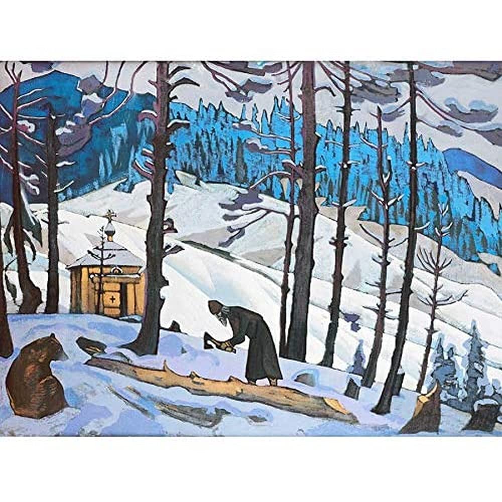 Roerich Sait Sergius Builder Symbolism Painting Unframed Wall Art Print Poster Home Decor Premium