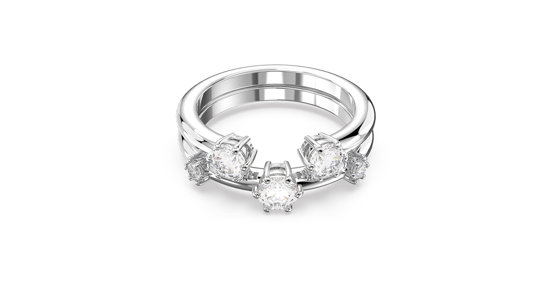 8/13迄sale✦スワロフスキー Constella リングセット ホワイト Amazon.com: Swarovski Constella ring, Set (2), Round cut