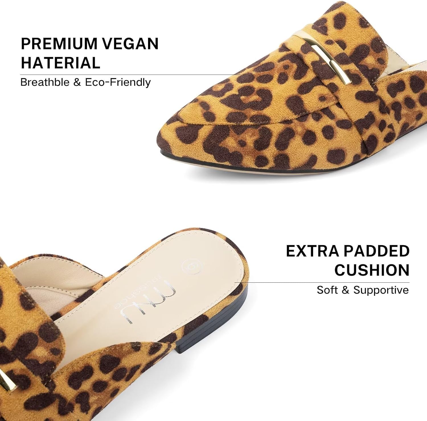 MUSSHOE Comfortable Work Women's Mules - Casual Slip on Black Suede Backless Loafers-Office Business Teacher Dressy Flats 2025 for Professional Women - Image 3