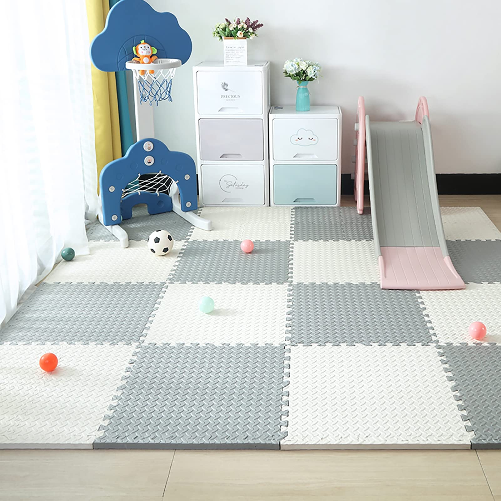6/8 / 9/10 / 12 Pièces Tapis De Sol Puzzle Bebe,Tapis De Jeu Puzzle en Mousse pour Enfants,Tapis Mousse Bebe,60 X 60 Cm Multicolores Tapis De Sport Puzzle Tapis De Ramper,Z,12Pcs