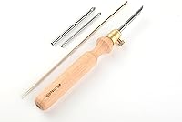 Vista 1 de Nurge Kit de agujas perforadoras de alta calidad, tubos de metal de 0.16 a 0.18 pulgadas y mango de madera para principiantes adultos, herramientas