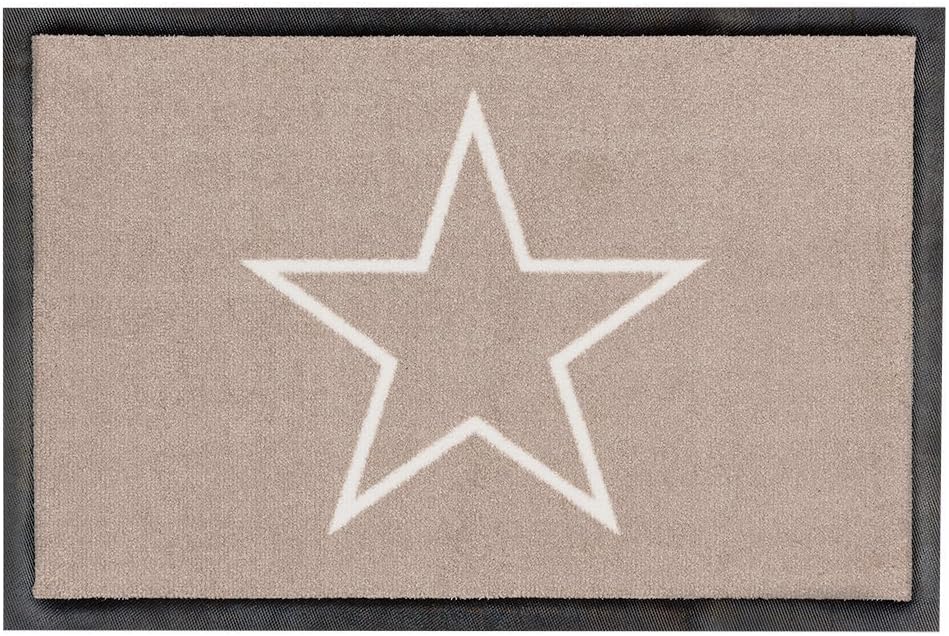 High-quality doormat 70 x 50 "Made in Germany" non-slip 945 g. Heavy superior premium quality with Ökotex certificate washable at 40 °C. Contour stars door mat, doormat, entrance mat, clean mat
