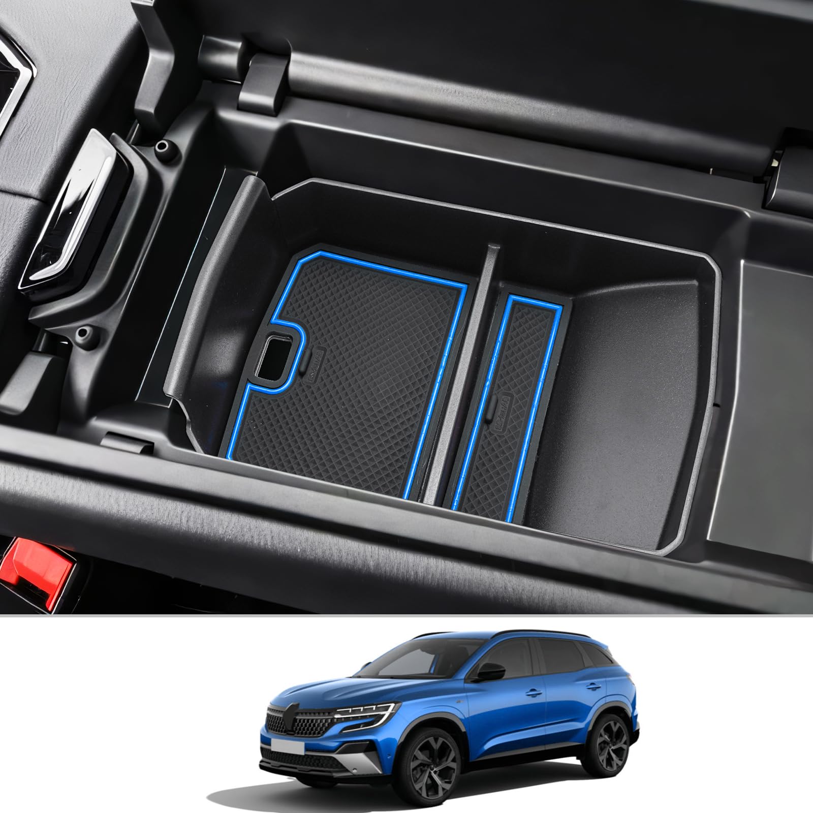 CDEFG Compatible con Renault Austral/Espace 6/Rafale 2024 2023, consola central, guantera, reposabrazos, caja de almacenamiento, organizador de consola de coche, bandeja Austral E-Tech Hybrid 2024,