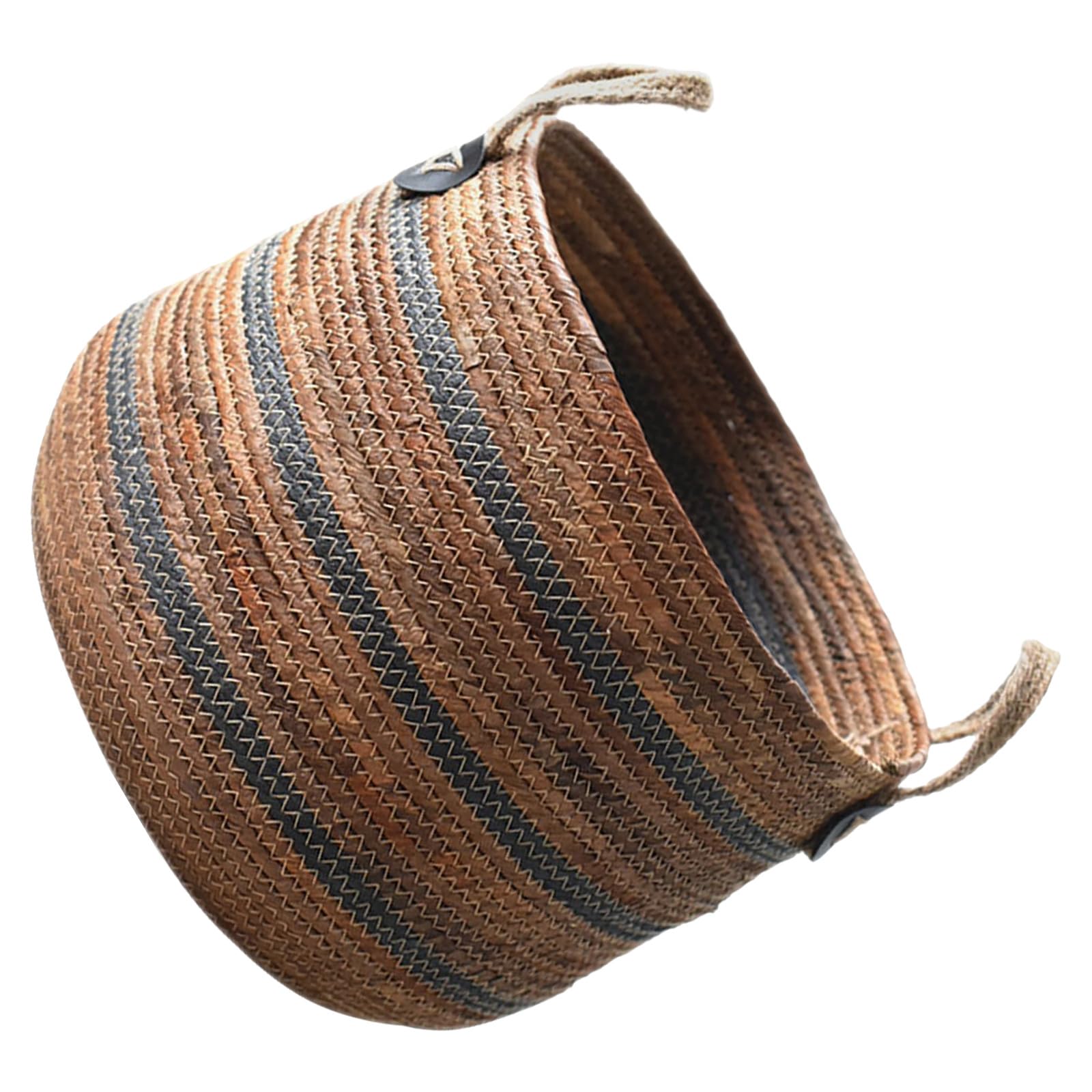 Cesto Portabiancheria Intrecciato in Paglia 29x21, 1 Pezzo | Capienza Ampia, per Riporre e Ordinare Oggetti, Stile Nordico Semplice e Rustico