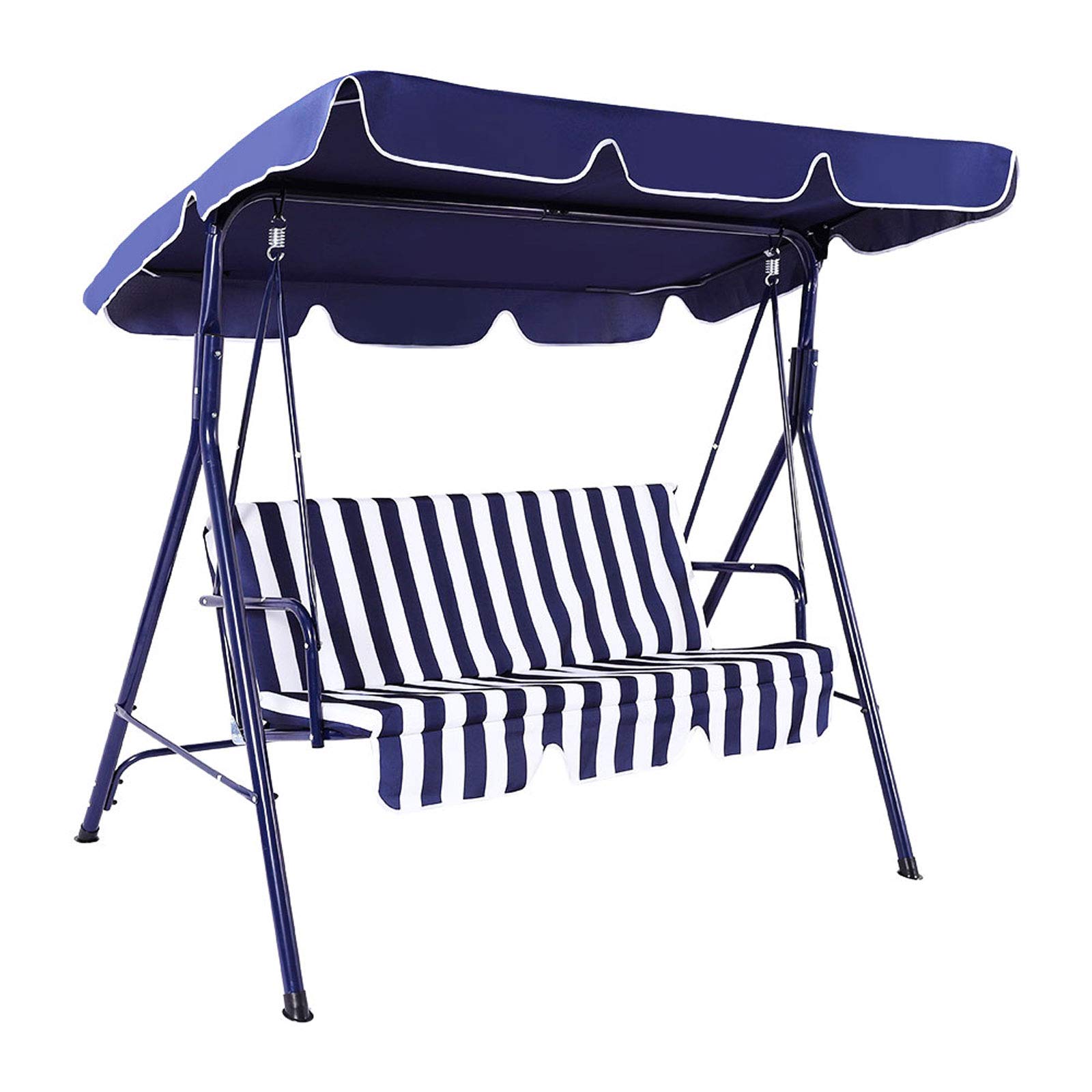 Buy Garden Swing Seat Swing Chair 3 Seater Outdoor Patio Swing Chair w/Removable Cushion and Top