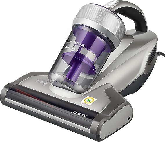Jimmy Mattress Vacuum Cleaner, Anti-allergen Bed Vacuum Cleaner with UV-C Light & High Heating Tech