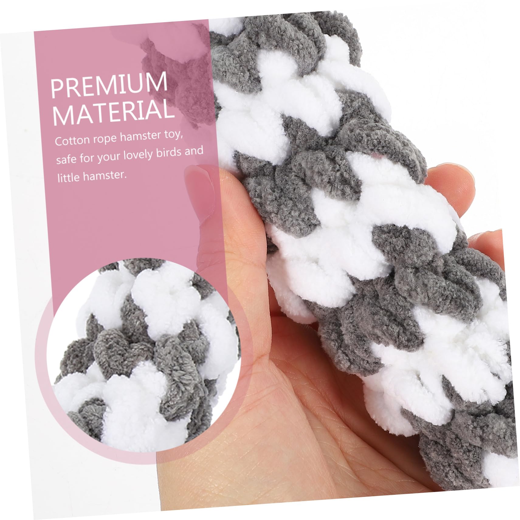 POPETPOP 4piezas Juguete De Cuerda para Hámster y Mascotas Pequeñas Accesorio De Natural y Seguro para Ejercicio y Diversión Compatible Cobayas y Petauros