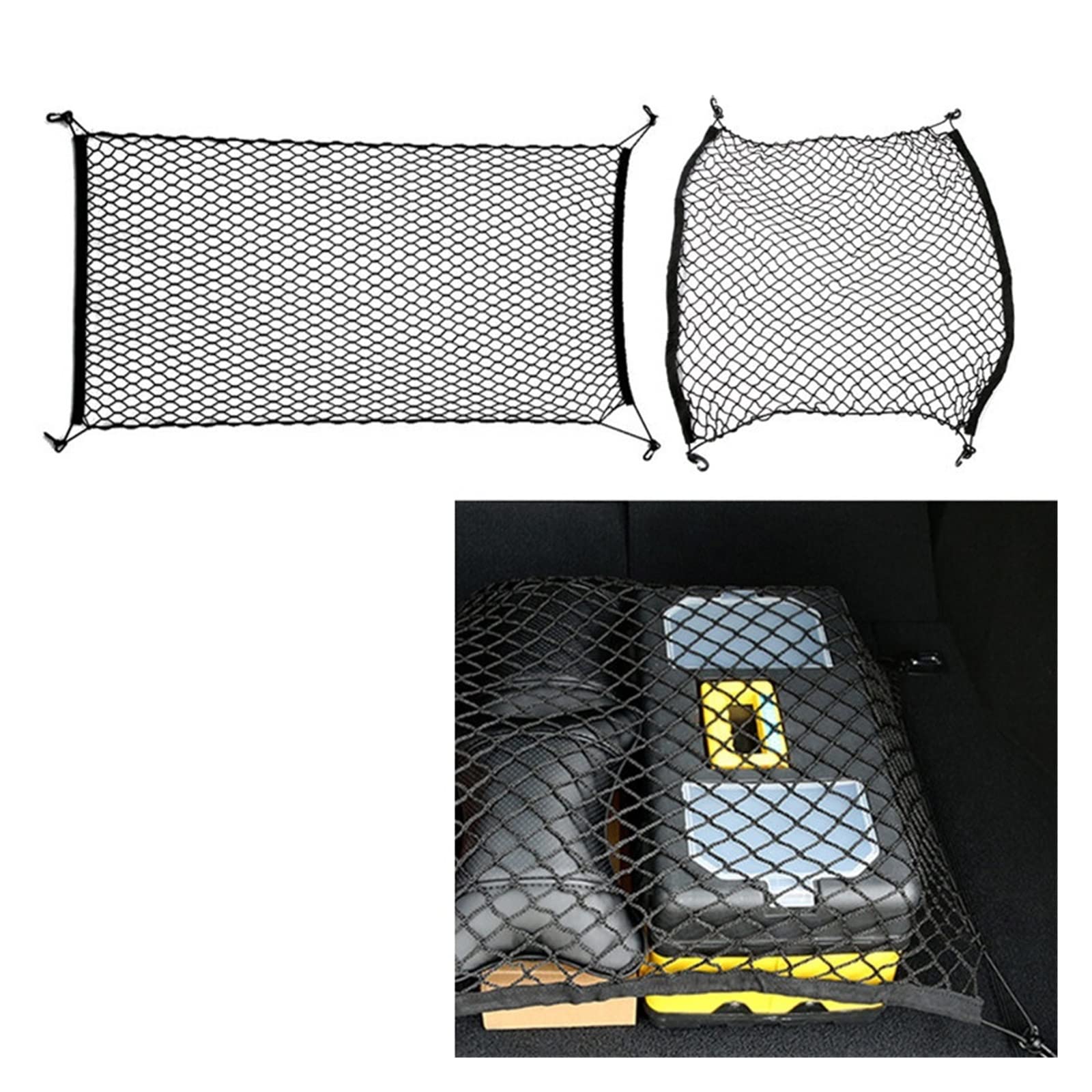 Siatka samochodowa elastyczny nylon tylny tył bagażnik do przechowywania bagażu organizator uchwyt z siatki na bagaż akcesoria 70 * 70 120 * 70cm