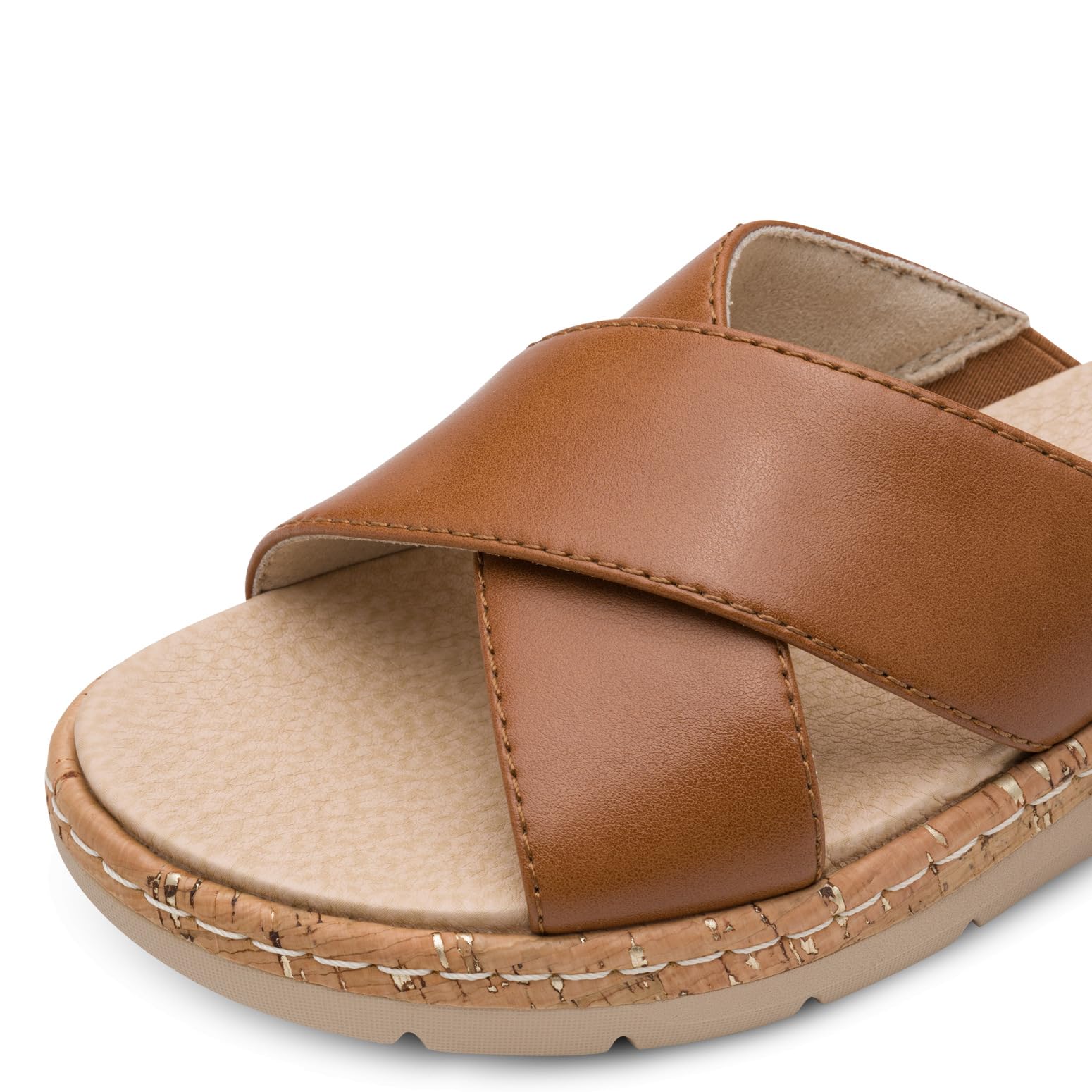 Jana Softline Leather Wedge/Plat Mule 8-27701-46, Sandalias Planas Mujer
