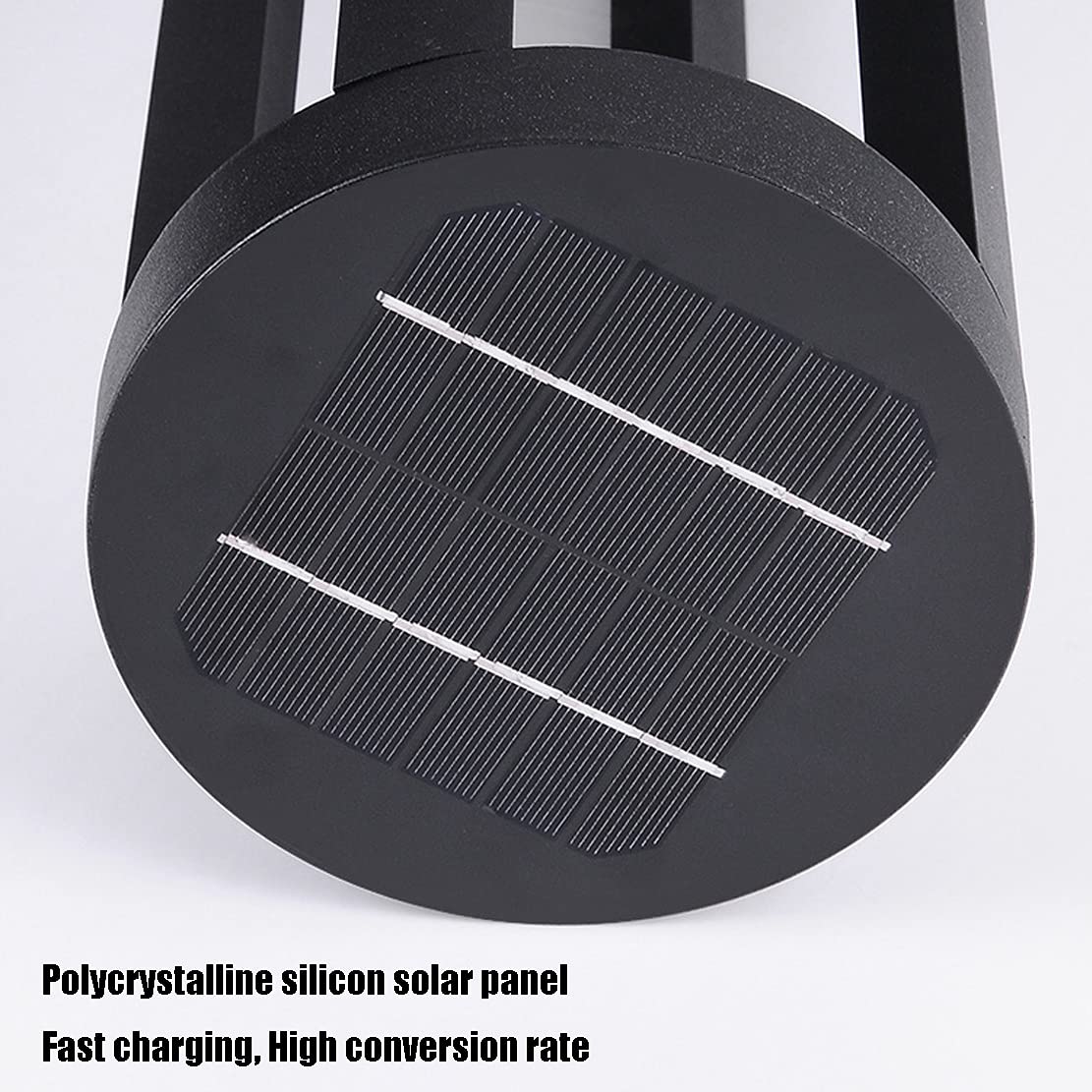 Zewnętrzna lampa solarna LED 15 W z czujnikiem zmierzchu, antracytowa lampa ogrodowa, wodoszczelność IP65, aluminiowa lampa solarna, H20 cm, oświetlenie dróg, 3000 K, ciepła biel, 1200 lm