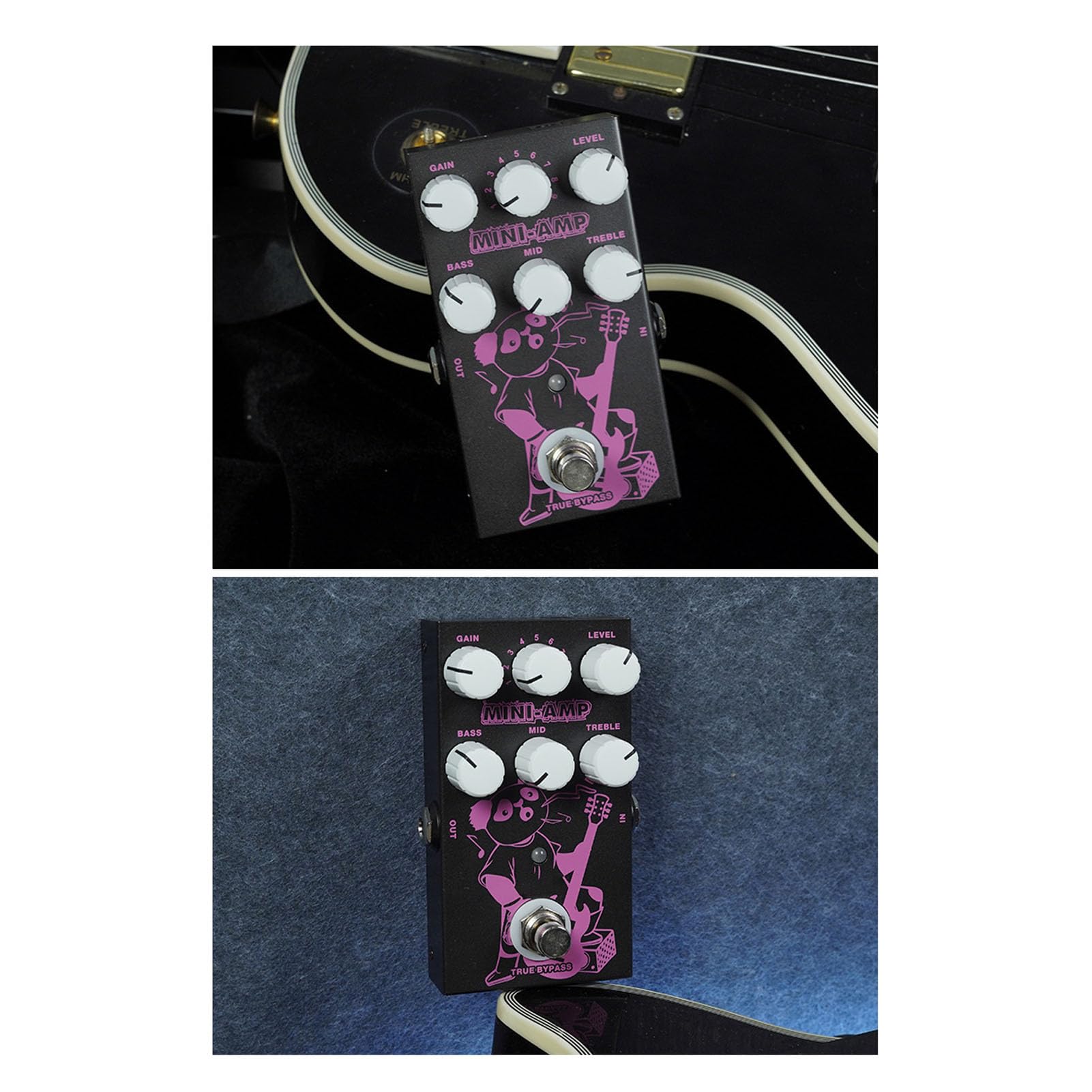 Pedale per Chitarra, 9 Diverse Selezioni di Tono Pedale Effetto per Chitarra Elettrica Regolatore EQ a 3 Livelli Mini Effetto Adatto a Vari Generi Musicali