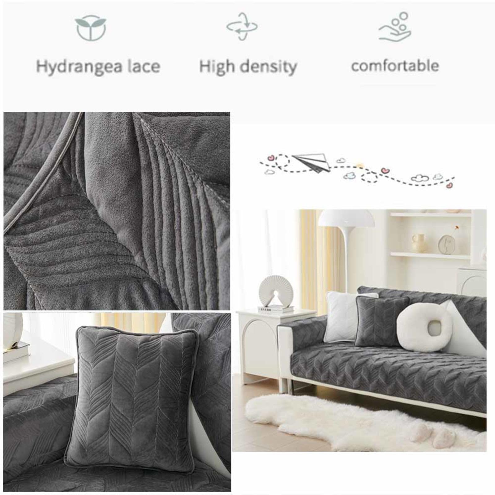 Sofabezug Antirutsch,Anti Slip Sofa Cushion,sofaschutz Wasserdicht L Form,sofaschutz Katze Sofaschoner,Couch Bezug Ecksofa Schmutzabweisend Sofaschutz Hund Kratzschutz Katze(A8,110x210cm)