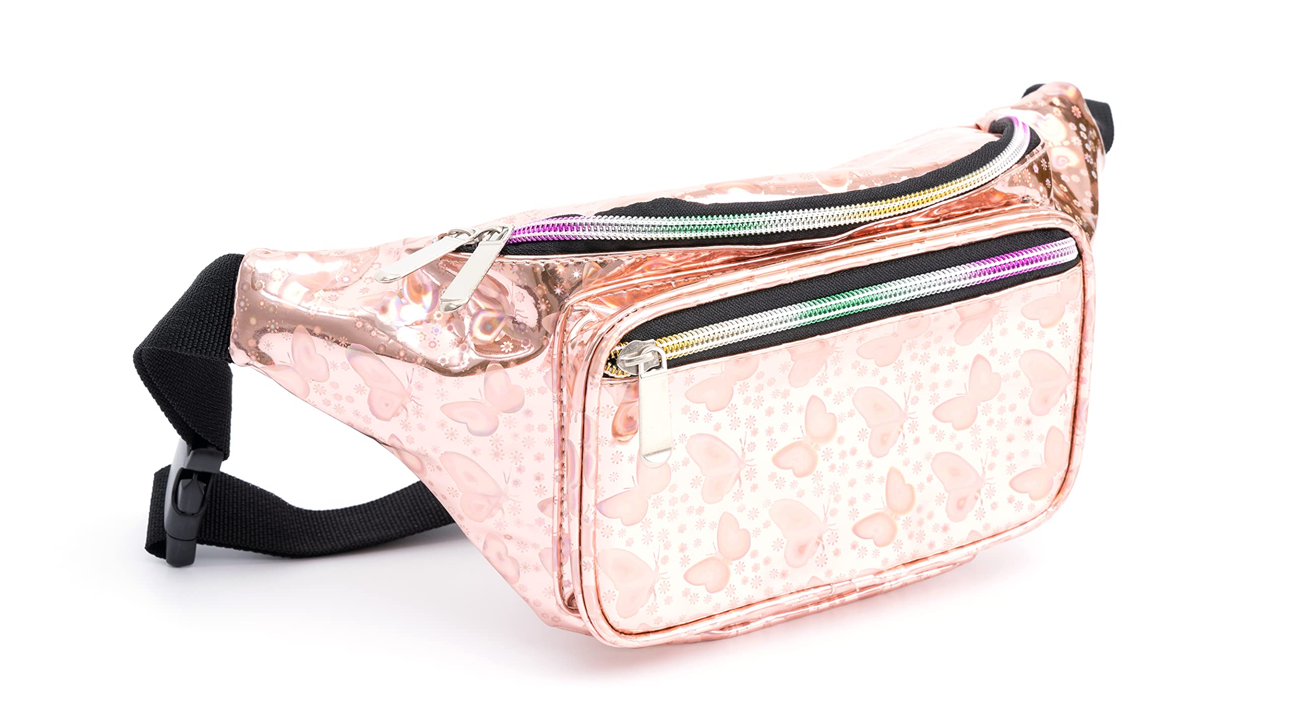 Holographic Shiny Butterfly 80s 90s Rave Striped Render Shiny Stars