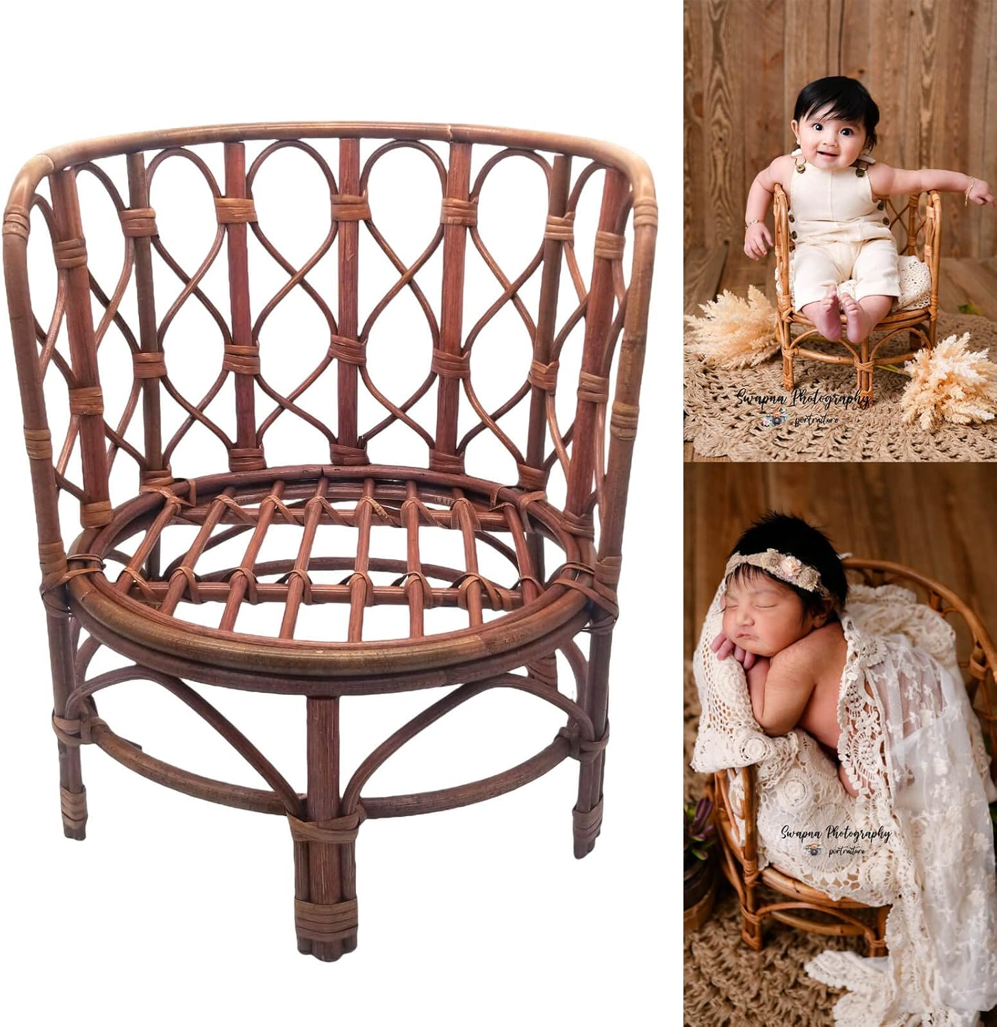 Vintage Handmade Woven Rattan Baby Chair- Ideal for Jamaica Ubuy