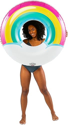 Miniatura 6 de BigMouth Inc. Over 5' Wide, Inflatable Floatie Tube, Blow Up Swim Ring, Outdoor Summer Pool Party Decor