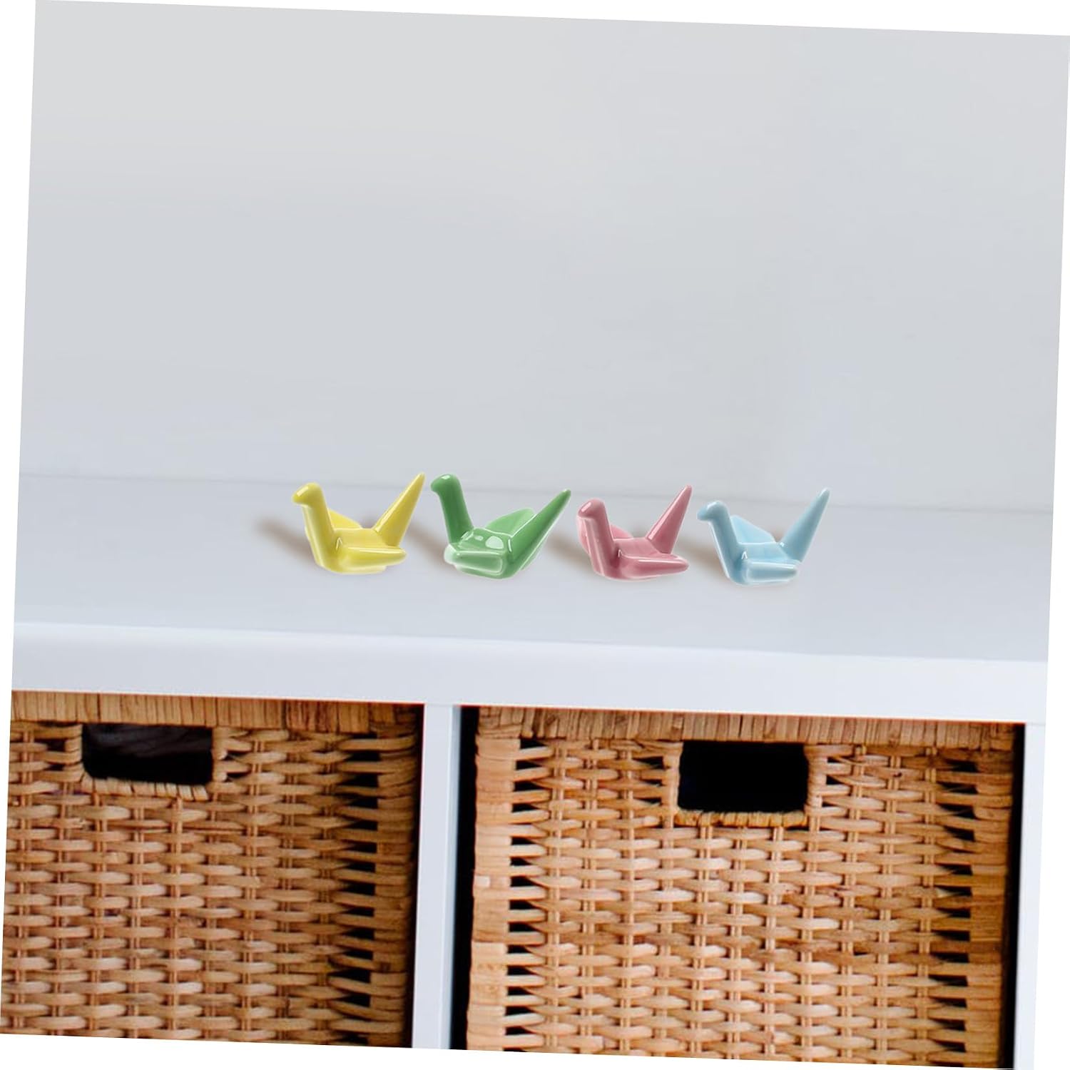 12PCS Ceramic Chopstick Rest Set Japanese Style Decorative Chopsticks Rack Fork Spoon Holder for Dining Table Decoration