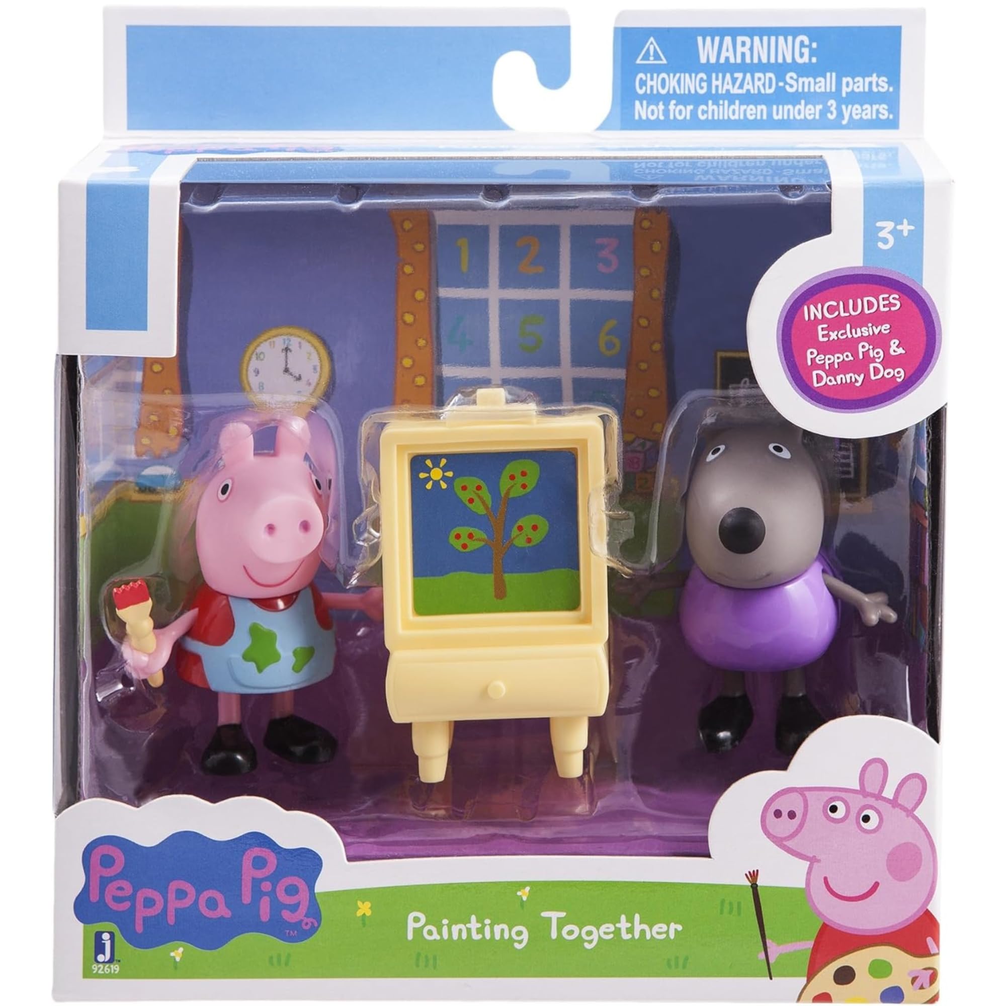 Peppa Pig - Adventure Playsets 6cm Adventure Figure Twin Packs With Accesories - Painting Class