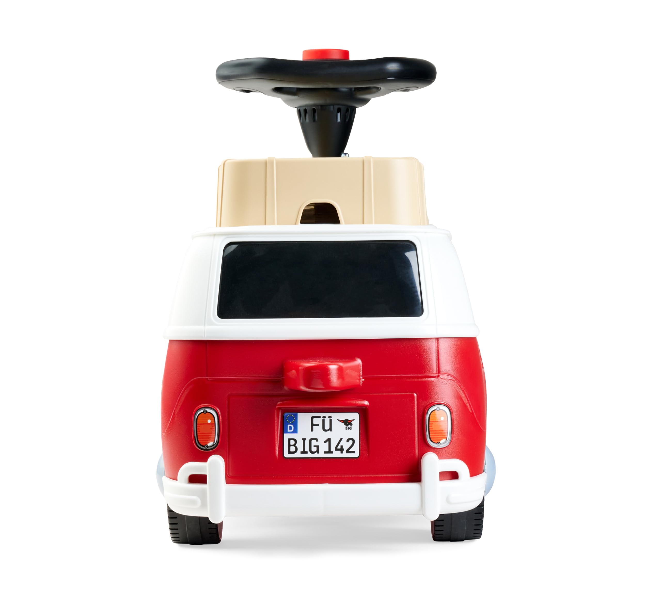 BIG, Correpasillos Bobby Car Baby VW T1, Vehículo para Niños con Neumáticos Silenciosos, Claxon y Enganche para Remolque, A Partir de 18 Meses (hasta 50 kg)