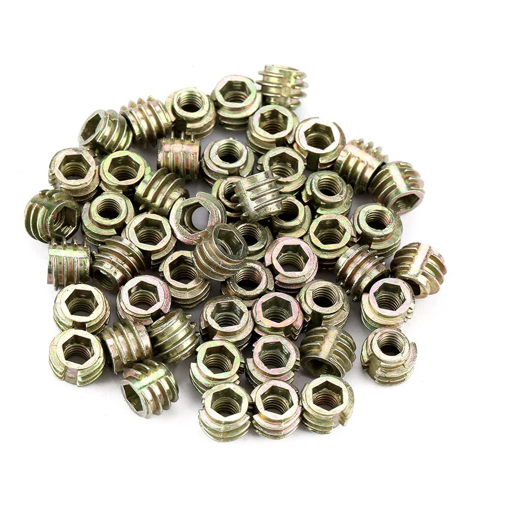 Inserti Filettati Per Legno M6 X .500 &ndash; Ottone &ndash; Confezione Da 10 &ndash; Albany County Fasteners
