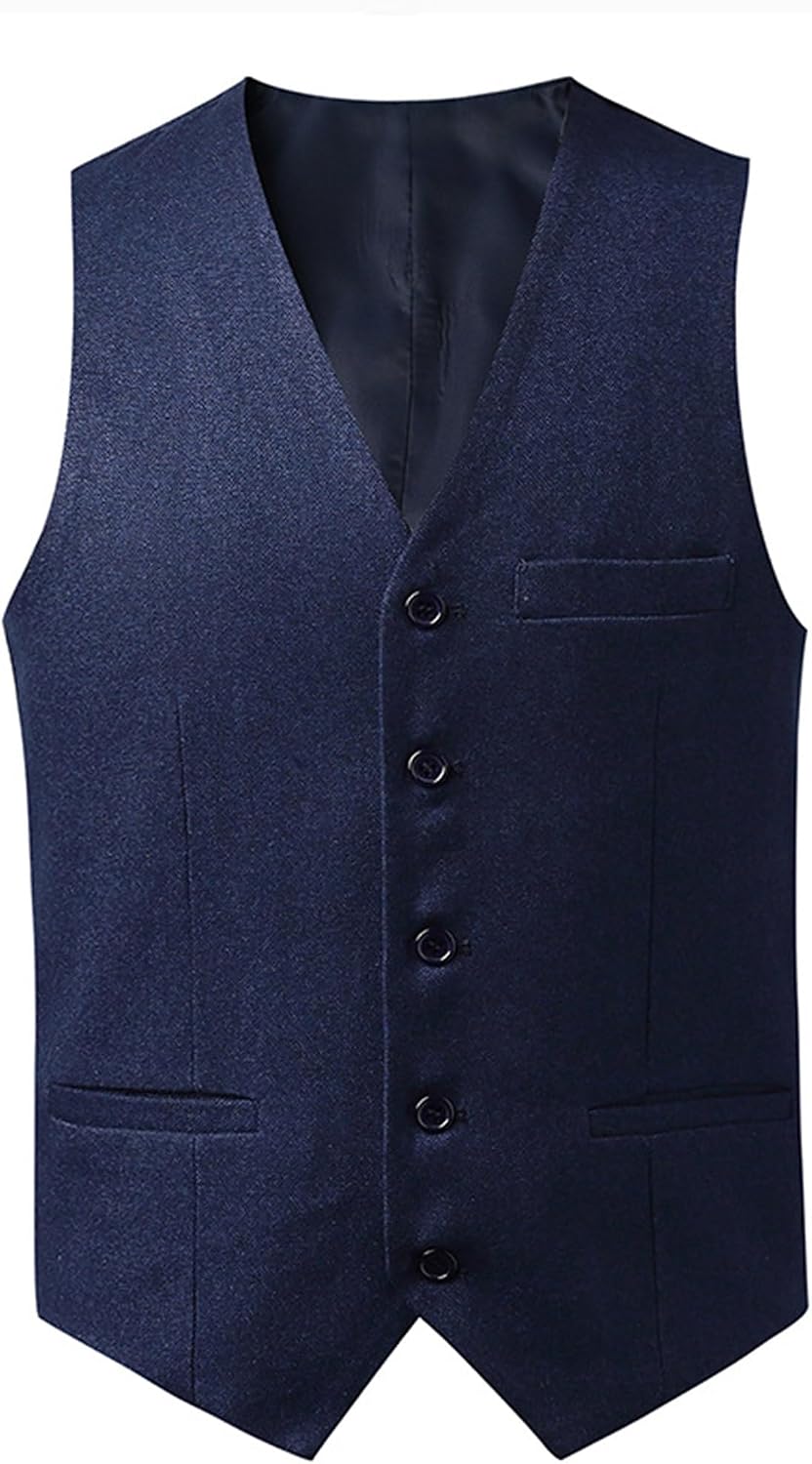 DGHM-JLMY Men Slim Fit Wedding Business Casual 3 Piece Suit Solid Shawl Collar Jacket Vest Pants 1 Button Tuxedo Dinner Suits