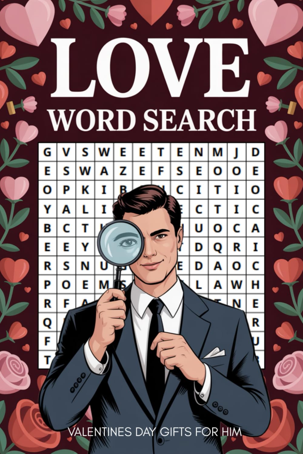 Valentines Day Gifts for Him: Love Word Search: Relaxing Puzzle Book for Boyfriend or Husband