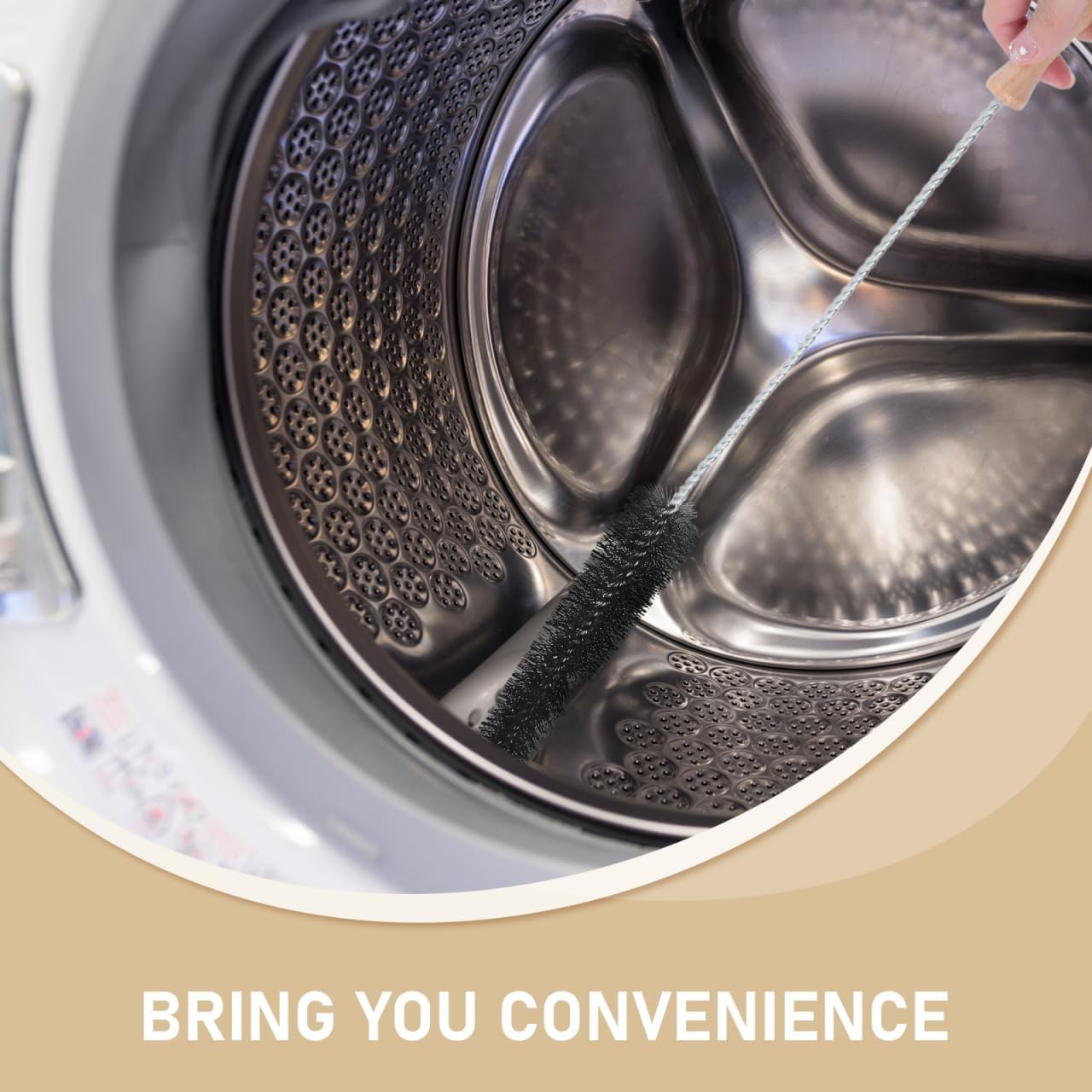 CHILDWEET 2pcs Washing Machine Cleaning Brushes with Handle Versatile Dryer Brushes and for Home Use Practical Tool for Cleaning