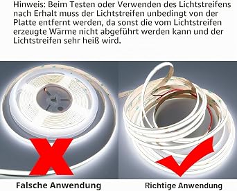 GOMING 24 V COB LED Strip Cool White 6000 K 5 m Cut to Life 13 W/M [Energy Class F]