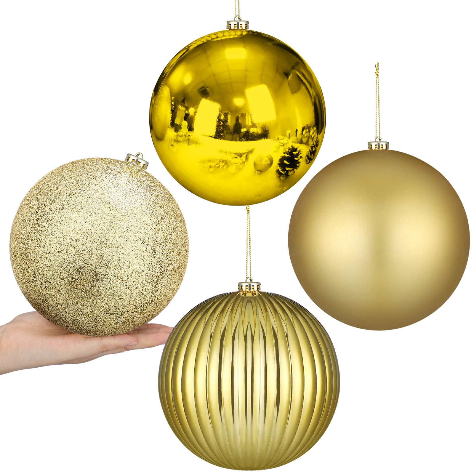 Amazon.co.jp: Liliful 4個 6インチ クリスマスボール オーナメント