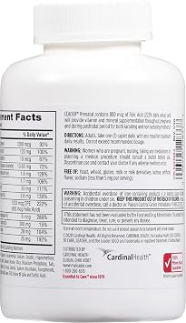 Leader Prenatal Multivitamin with 800Mcg Folic Acid & Essential Nutrients for Healthy Pregnancy & Fetal Development, Dha, High Potency Vitamin for Expecting Moms, Daily Support, 365 Caplets