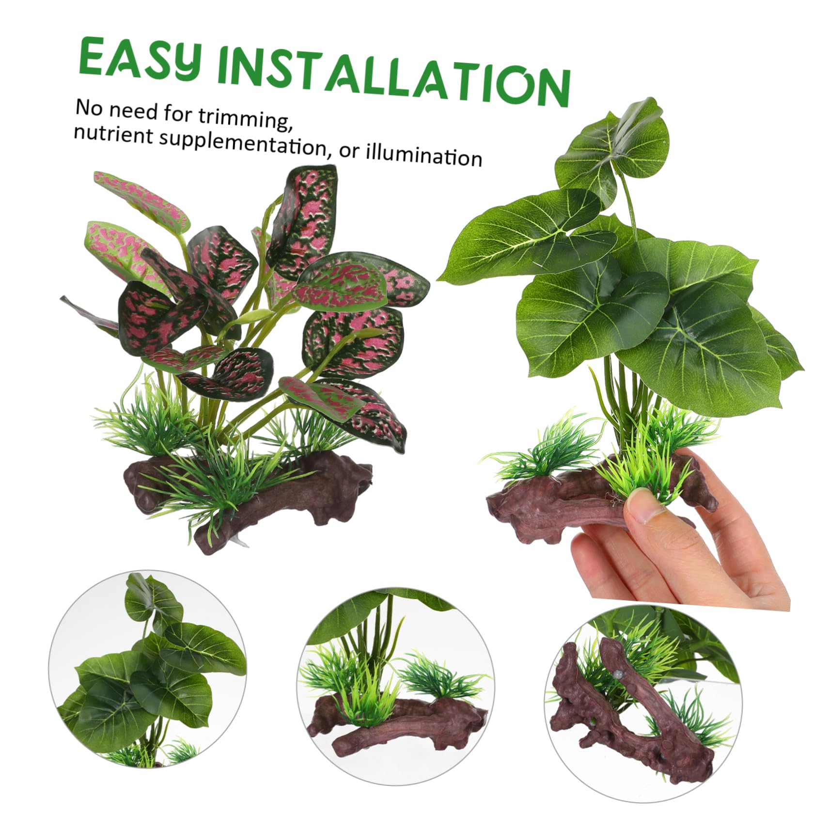 Kisangel 10 Uds Decoración De Tanque De Peces Plantas Artificiales De Acuario Plantas Falsas Plantas De Acuario Decoraciones Accesorios para Tanque De Peces Plantas Artificiales para