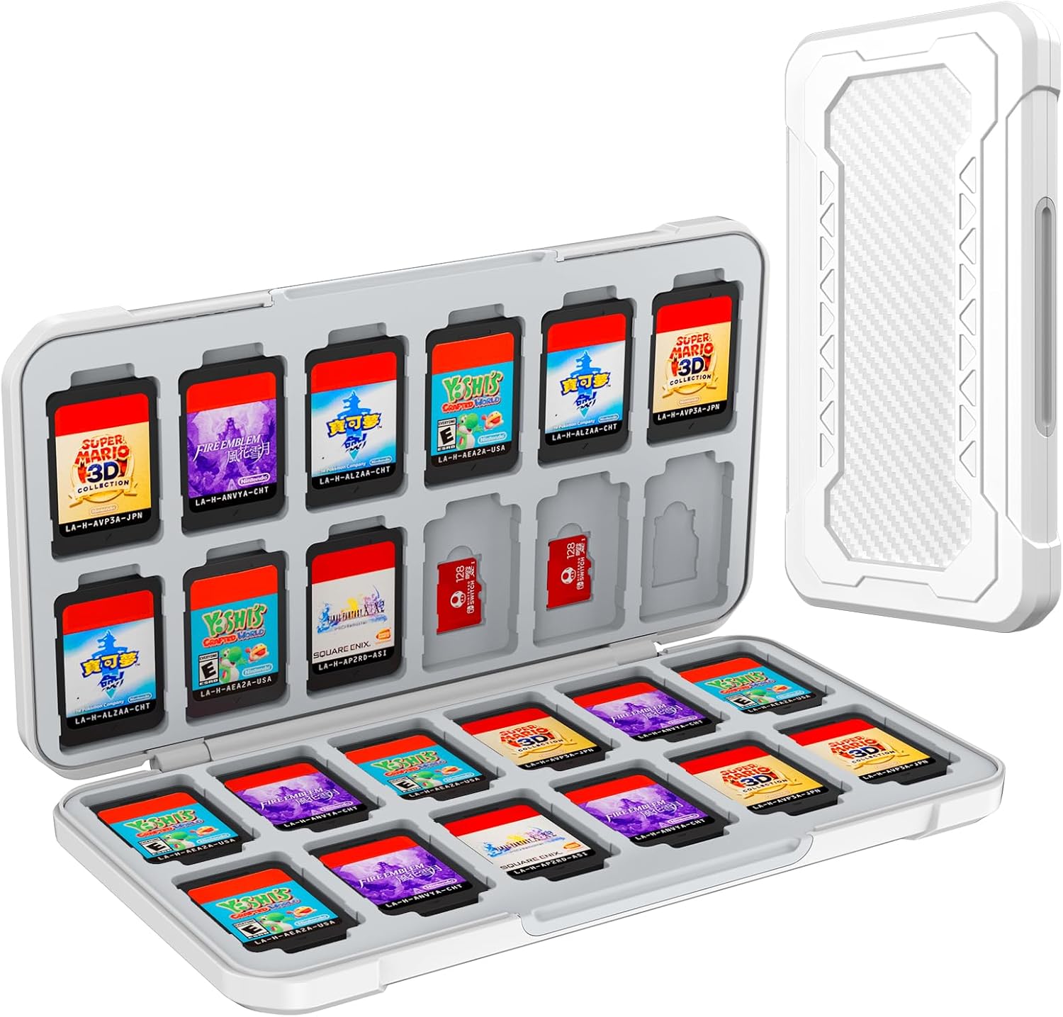 HEIYING Switch Game Case (Carbon Fibre White) Thumbnail