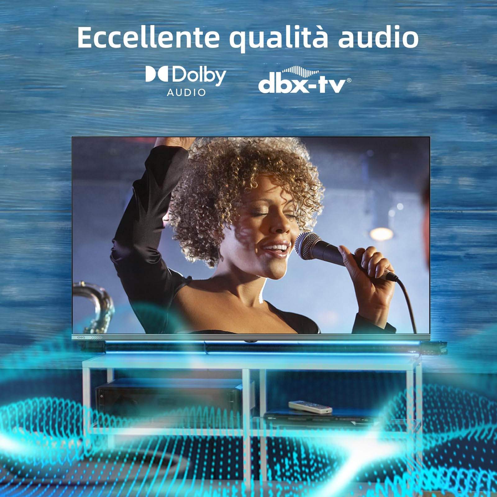 CHiQ L32FM9E 32 Pollici (80 cm) FHD Smart TV, HDR10 & HLG, Dolby Audio, Dbx-tv, Triple Tuner DVB-C/T/T2/S/S2, Chromecast integrato, Wi-Fi Dual-Band, Metallo Senza Cornice