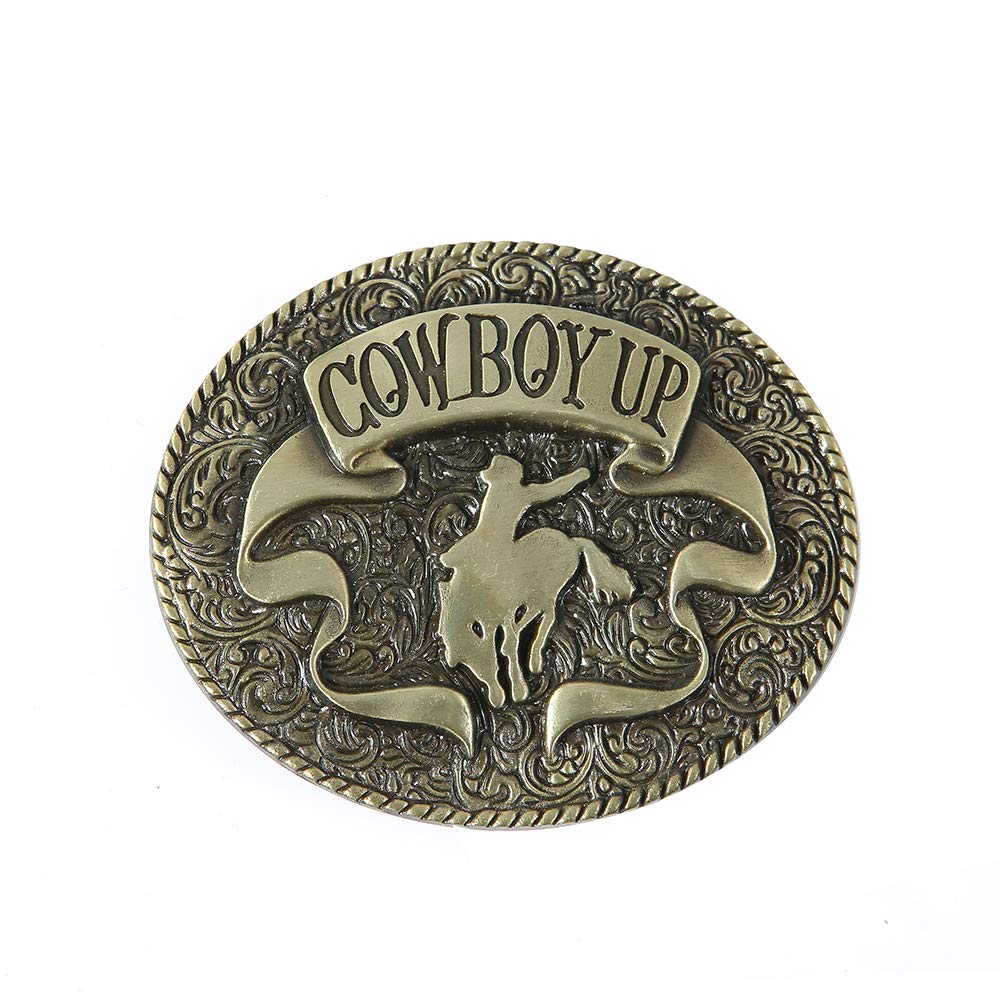 KDG Fun Belt Buckle Long Horn for Men Fashion Western Cowboy Belt Buckles