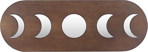 Dahey Decoración de pared de fase lunar espejo de luna acrílico decoración de pared espejo decorativo para el hogar juego de espejos rústicos de