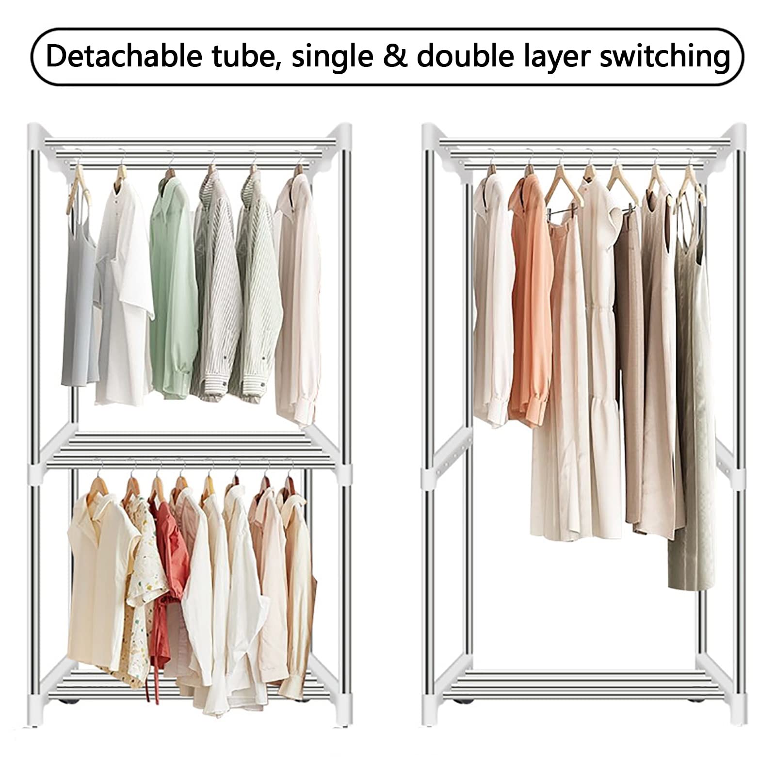 Stendibiancheria Elettrico 1500W, Stendibiancheria Riscaldato, Stendibiancheria Riscaldato Portatile Armadio, Stendibiancheria Riscaldato a 2 Livelli con Coperchio, Stendibiancheri