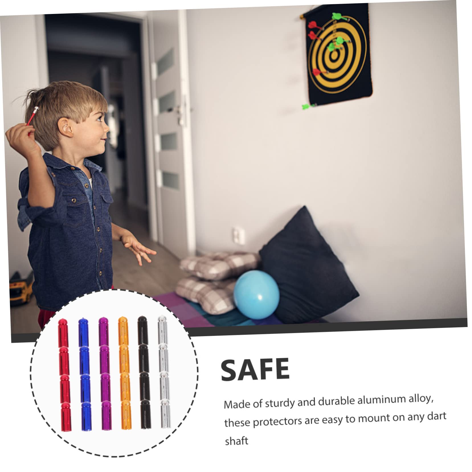 Parliky Aluminum Alloy Wing Corrector 24pcs Flight Accessories Set Dartboard Flight Protectors Wing Tail Protector Tool